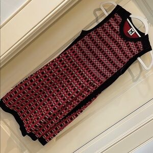 Missoni - Knit Sleeveless Dress in Red pink and Black